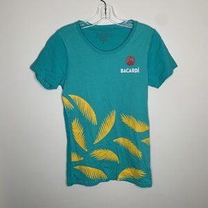 Bacardi Womens M Blue Short Sleeve Shirt